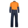 Hi Vis Poly/Cotton Coveralls Orange Back