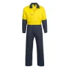 Hi Vis Poly/Cotton Coveralls Yellow Front