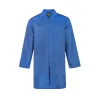 Long Sleeve Dustcoat With Patch Pockets Midblue Front